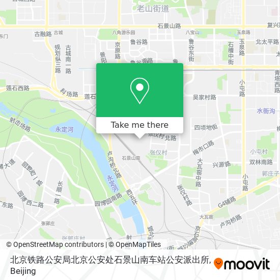 北京铁路公安局北京公安处石景山南车站公安派出所 map