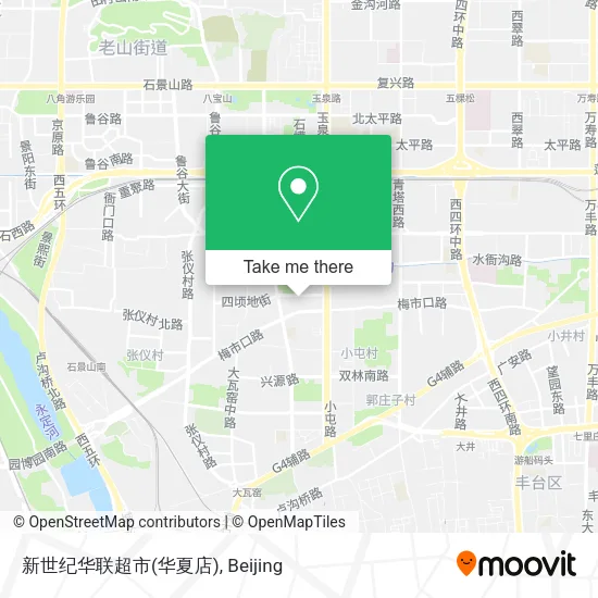 新世纪华联超市(华夏店) map