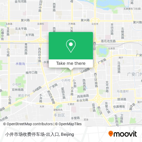 小井市场收费停车场-出入口 map