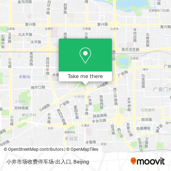 小井市场收费停车场-出入口 map