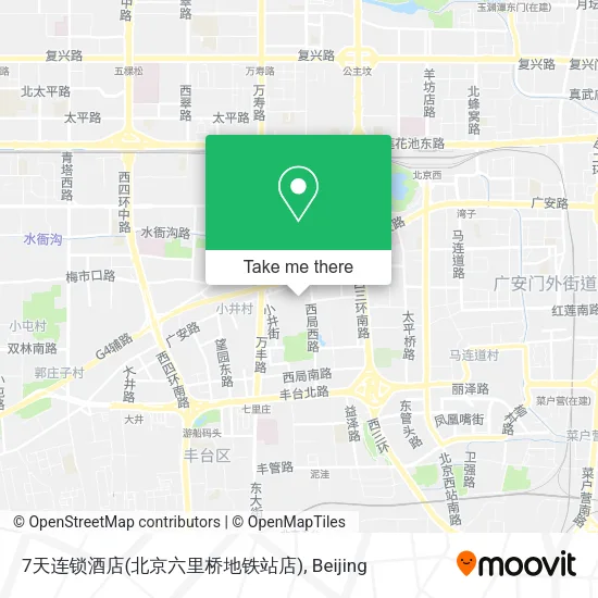 7天连锁酒店(北京六里桥地铁站店) map
