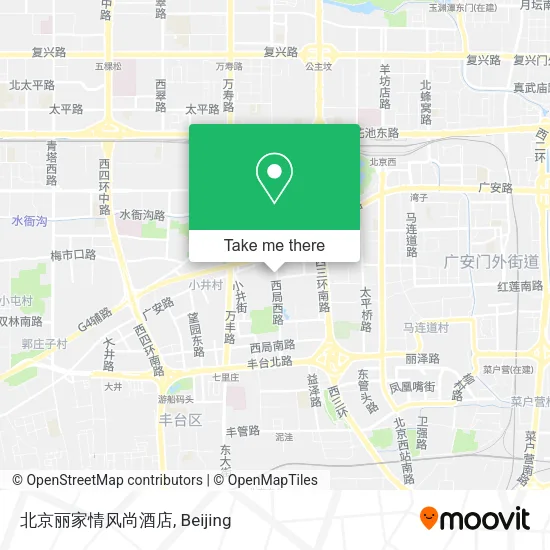 北京丽家情风尚酒店 map