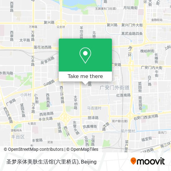 圣梦亲体美肤生活馆(六里桥店) map