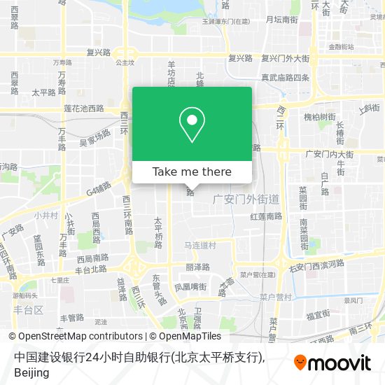 中国建设银行24小时自助银行(北京太平桥支行) map