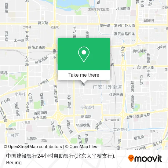 中国建设银行24小时自助银行(北京太平桥支行) map