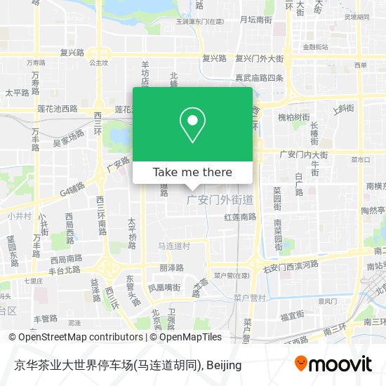 京华茶业大世界停车场(马连道胡同) map