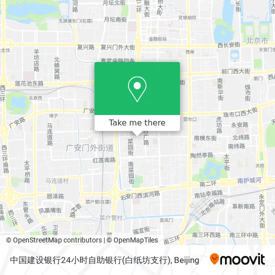 中国建设银行24小时自助银行(白纸坊支行) map