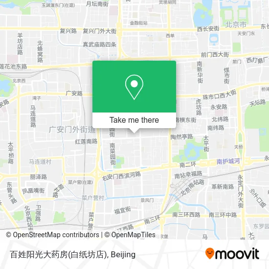 百姓阳光大药房(白纸坊店) map