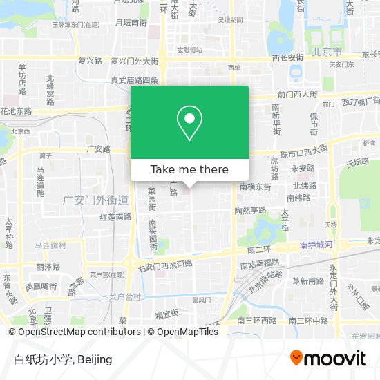 白纸坊小学 map