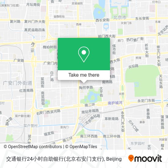 交通银行24小时自助银行(北京右安门支行) map