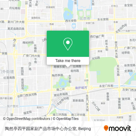 陶然亭四平园家副产品市场中心办公室 map