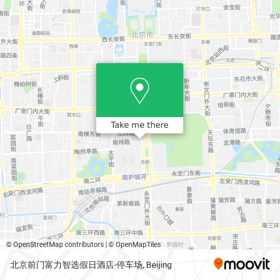 北京前门富力智选假日酒店-停车场 map