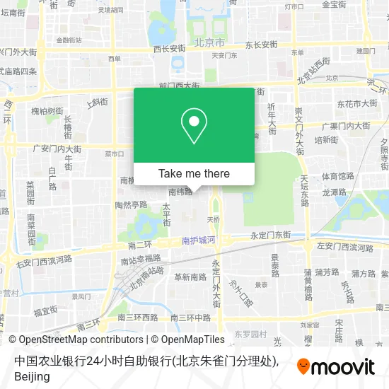 中国农业银行24小时自助银行(北京朱雀门分理处) map