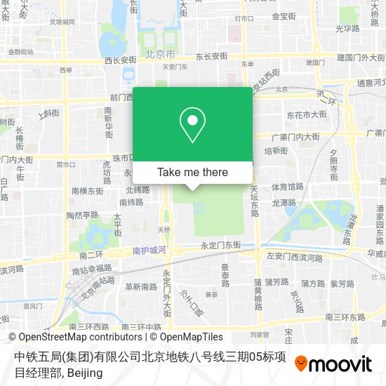 中铁五局(集团)有限公司北京地铁八号线三期05标项目经理部 map