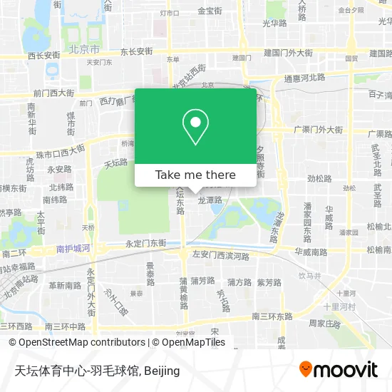 天坛体育中心-羽毛球馆 map