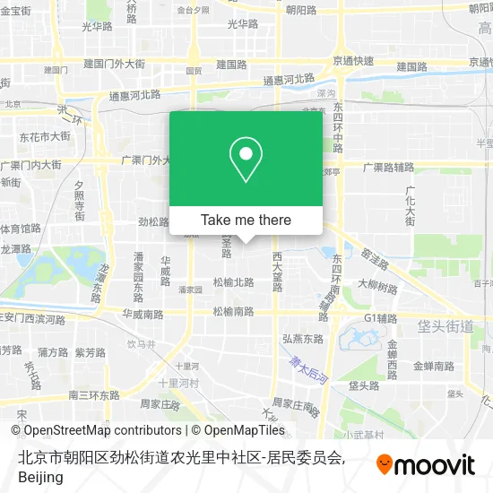 北京市朝阳区劲松街道农光里中社区-居民委员会 map