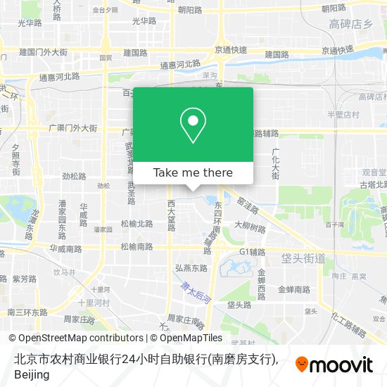 北京市农村商业银行24小时自助银行(南磨房支行) map