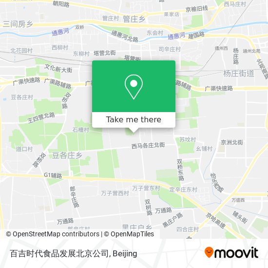 百吉时代食品发展北京公司 map