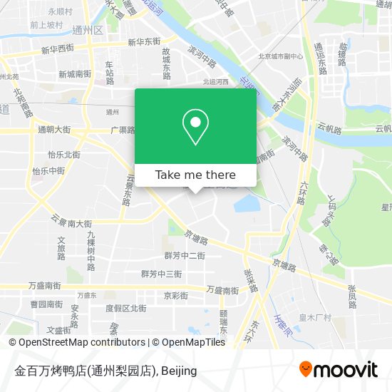 金百万烤鸭店(通州梨园店) map