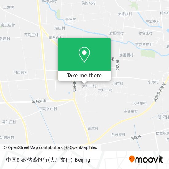 中国邮政储蓄银行(大厂支行) map