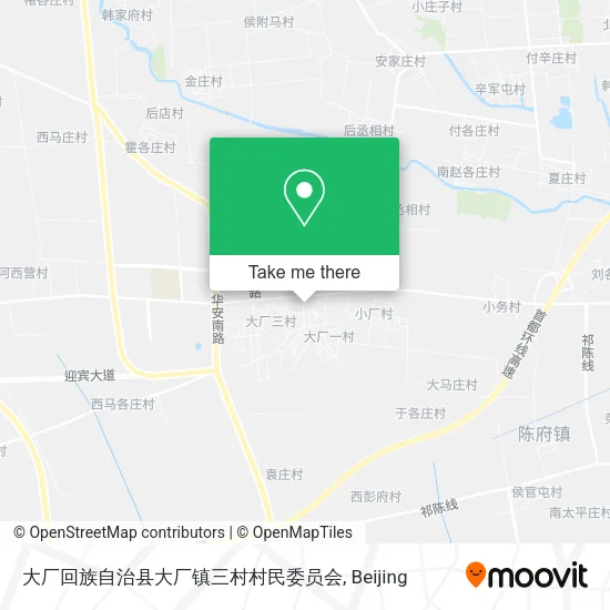 大厂回族自治县大厂镇三村村民委员会 map