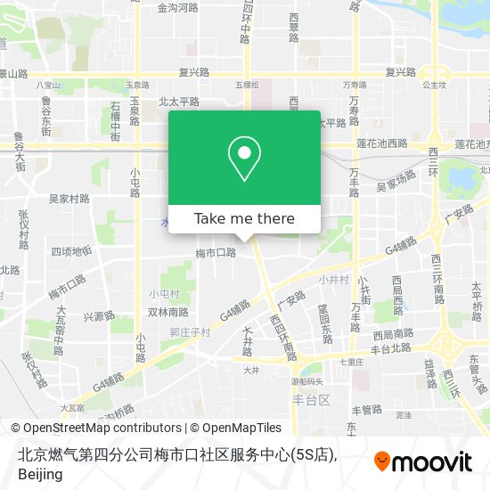 北京燃气第四分公司梅市口社区服务中心(5S店) map