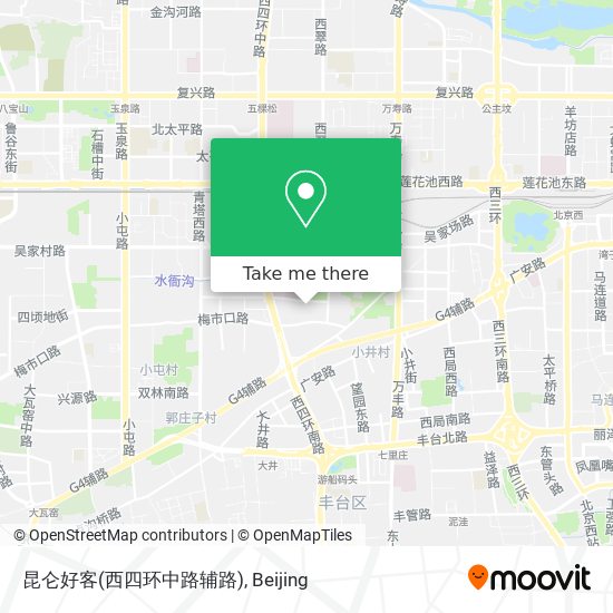 昆仑好客(西四环中路辅路) map