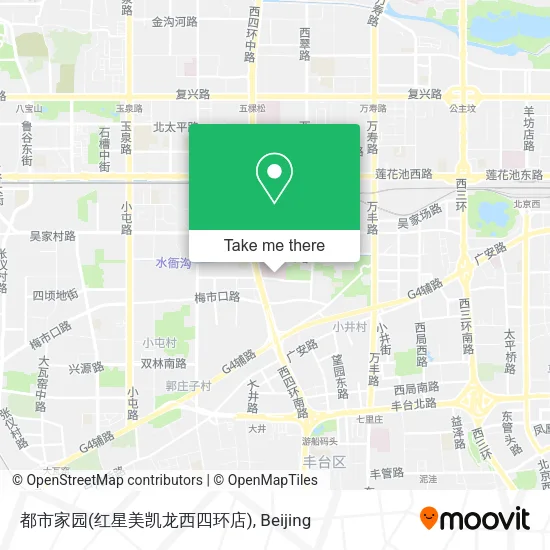 都市家园(红星美凯龙西四环店) map