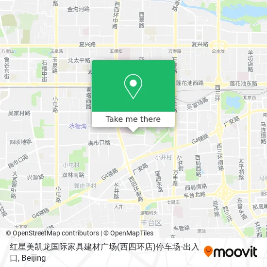 红星美凯龙国际家具建材广场(西四环店)停车场-出入口 map