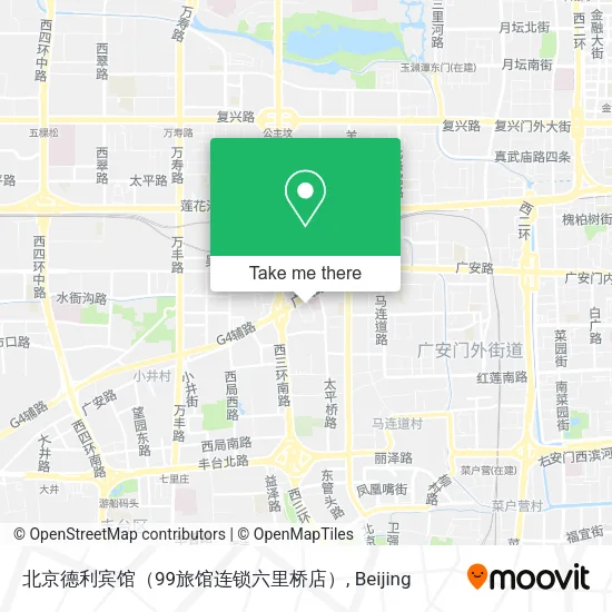 北京德利宾馆（99旅馆连锁六里桥店） map