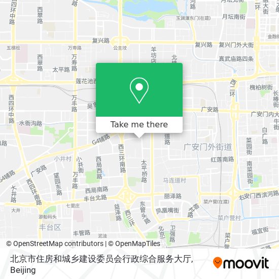 北京市住房和城乡建设委员会行政综合服务大厅 map