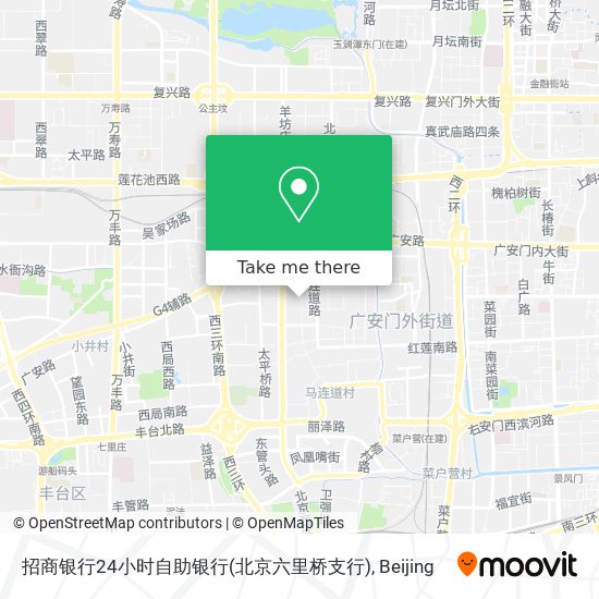 招商银行24小时自助银行(北京六里桥支行) map