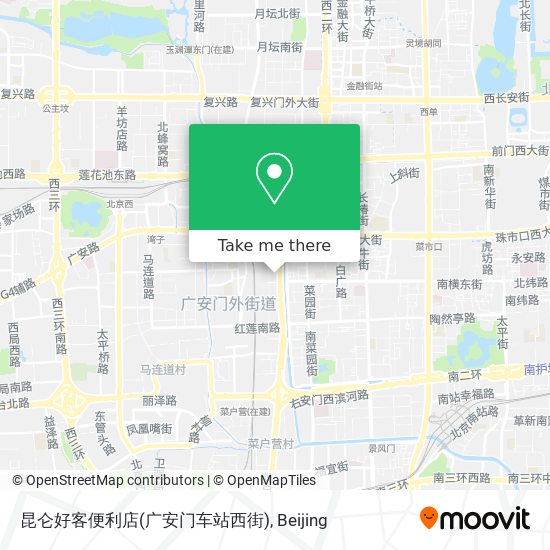 昆仑好客便利店(广安门车站西街) map