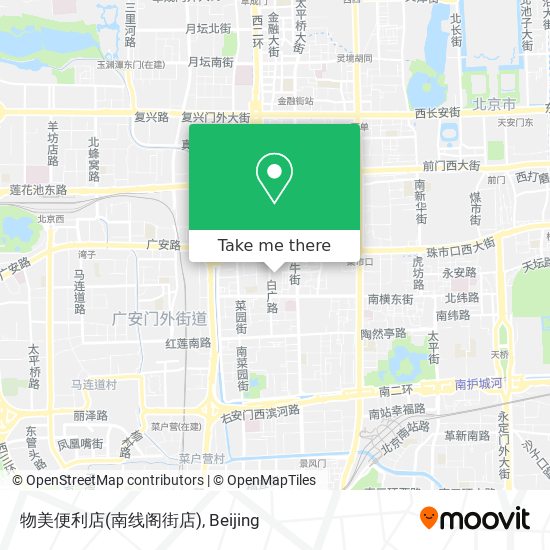 物美便利店(南线阁街店) map