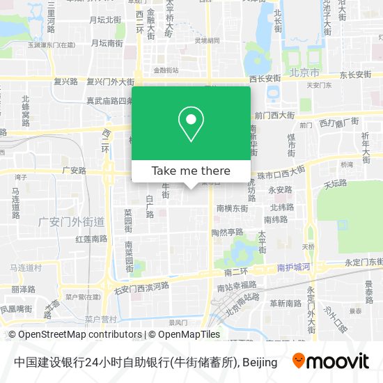 中国建设银行24小时自助银行(牛街储蓄所) map