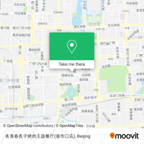 炙青春炙子烤肉主题餐厅(菜市口店) map