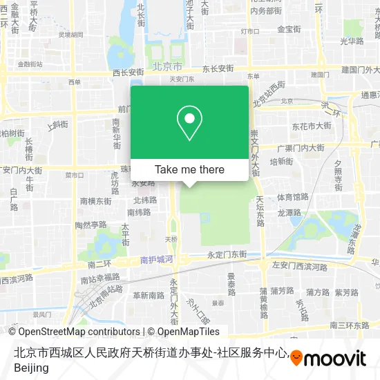 北京市西城区人民政府天桥街道办事处-社区服务中心 map