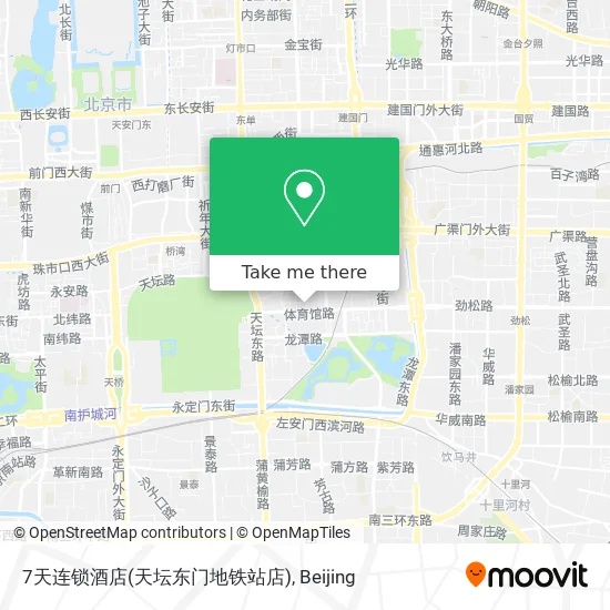 7天连锁酒店(天坛东门地铁站店) map