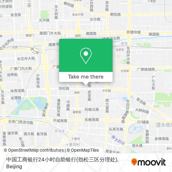 中国工商银行24小时自助银行(劲松三区分理处) map
