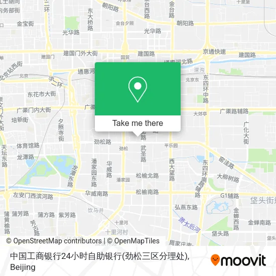 中国工商银行24小时自助银行(劲松三区分理处) map