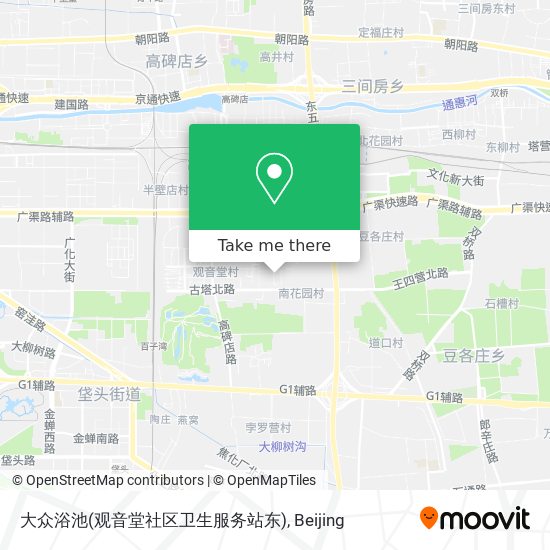 大众浴池(观音堂社区卫生服务站东) map