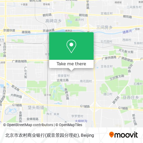 北京市农村商业银行(观音景园分理处) map