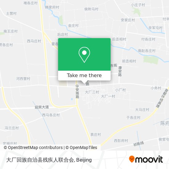 大厂回族自治县残疾人联合会 map