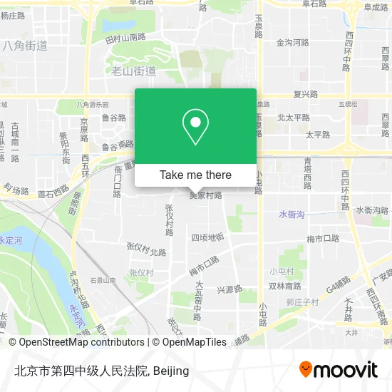 北京市第四中级人民法院 map