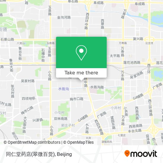同仁堂药店(翠微百货) map