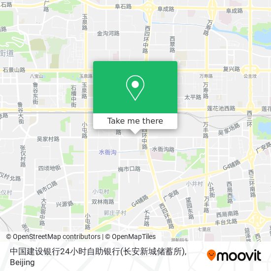 中国建设银行24小时自助银行(长安新城储蓄所) map