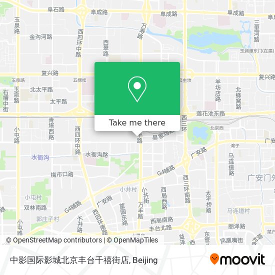中影国际影城北京丰台千禧街店 map