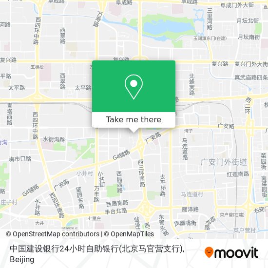 中国建设银行24小时自助银行(北京马官营支行) map