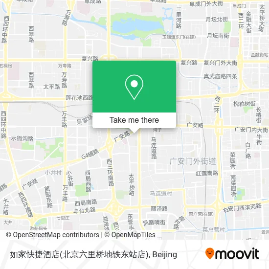 如家快捷酒店(北京六里桥地铁东站店) map