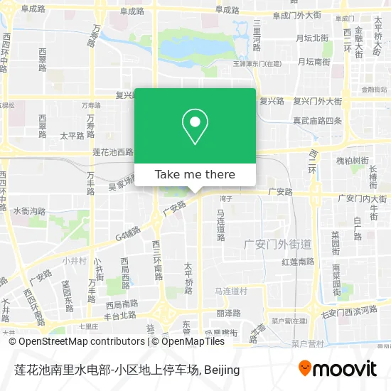 莲花池南里水电部-小区地上停车场 map